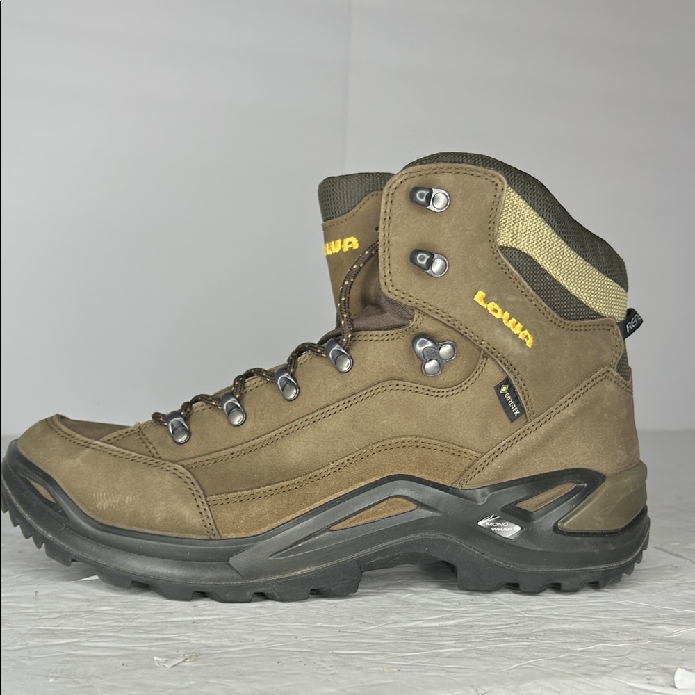 Lowa Brown and Yellow Hiking Boots